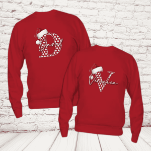 Coppia Felpe rosse Christmas Letter