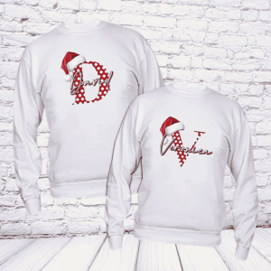 Coppia Felpe BIANCHE Christmas Letter