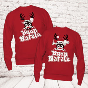 Coppia Felpe rosse Renne