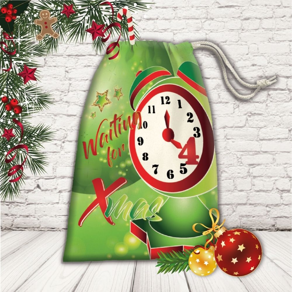 SACCO PORTA REGALI ''XMAS VERDE''