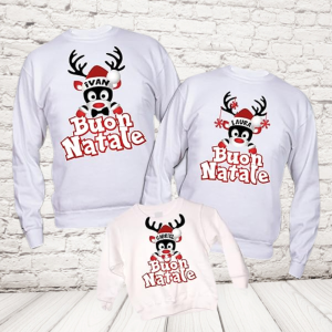 Tris Natale RENNE BIANCO