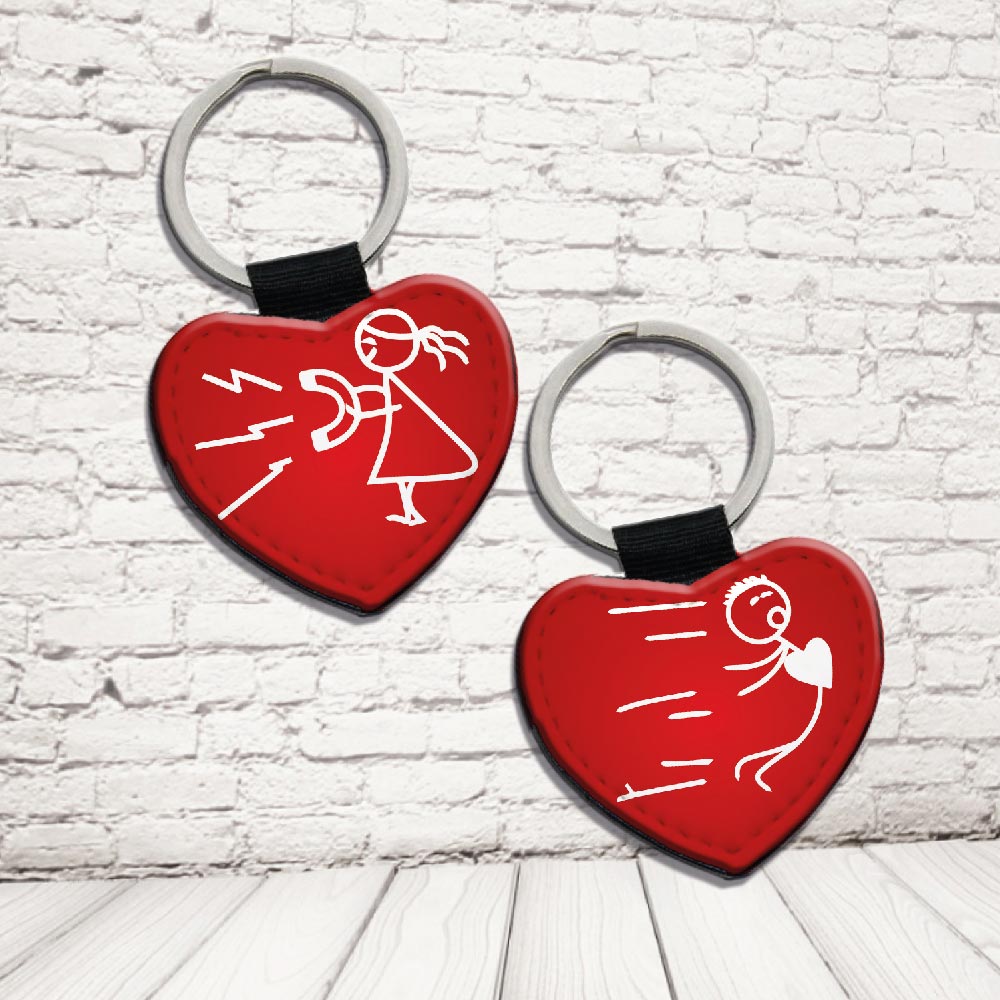 COPPIA PORTACHIAVI ''AMORE MAGNETE''