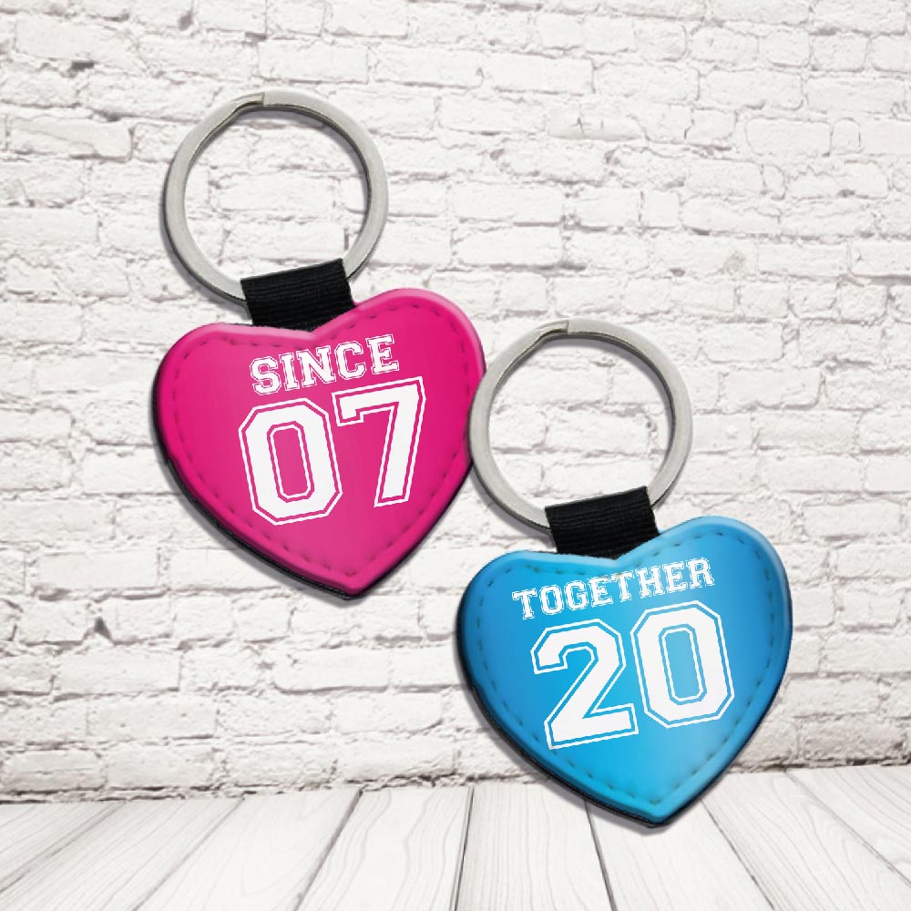 COPPIA PORTACHIAVI ''TOGETHER SINCE''