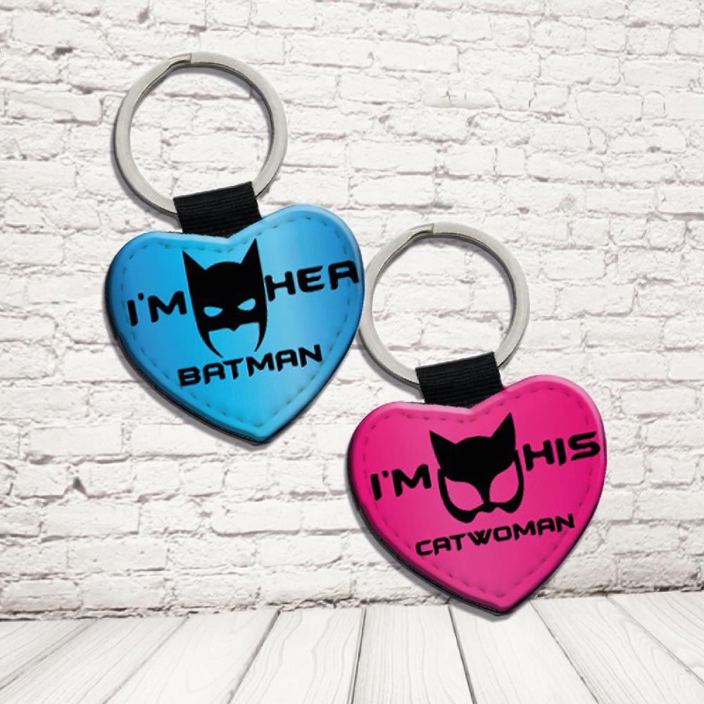 COPPIA PORTACHIAVI ''BAT & CAT'