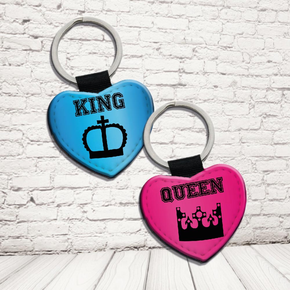 COPPIA PORTACHIAVI ''KING AND QUEEN CORONA'