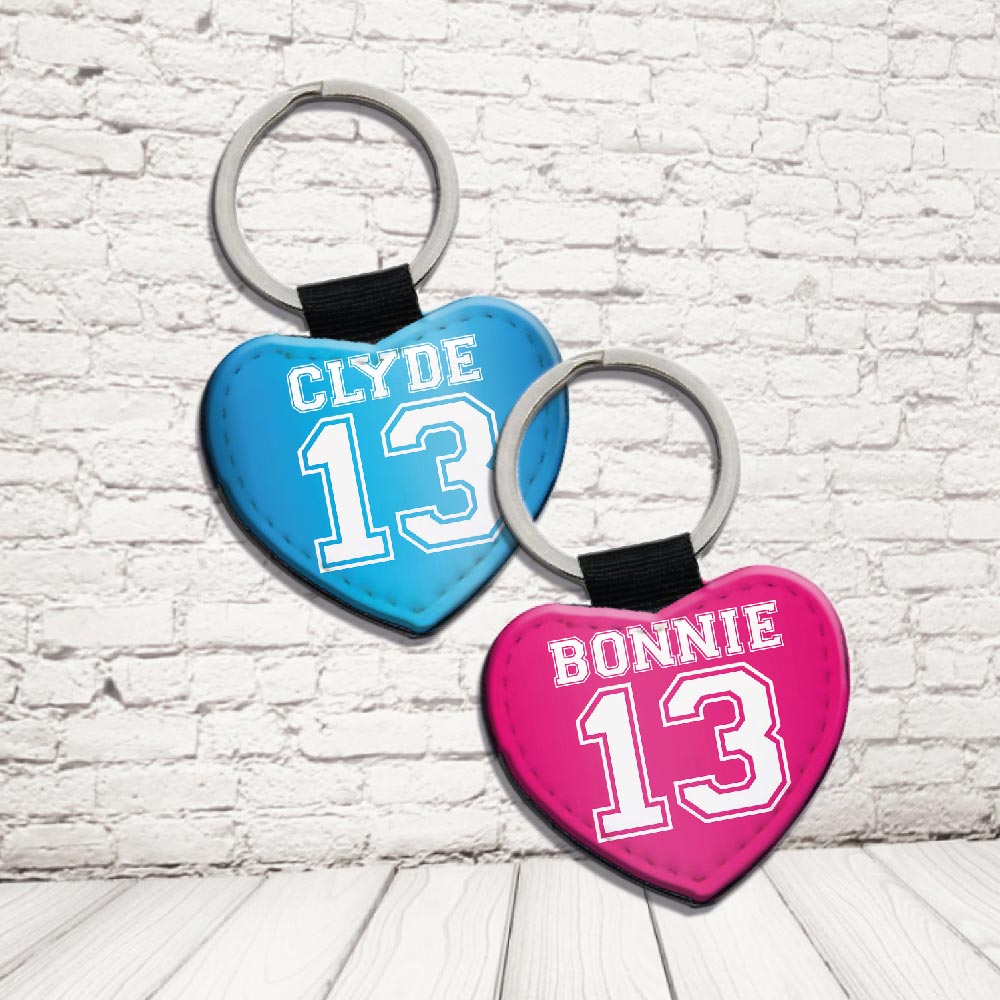 COPPIA PORTACHIAVI ''BONNIE & CLYDE'