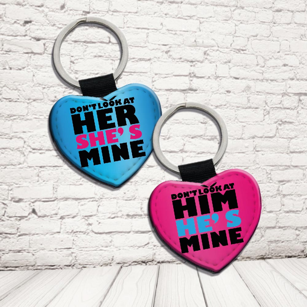 COPPIA PORTACHIAVI ''DONT LOOK AT''