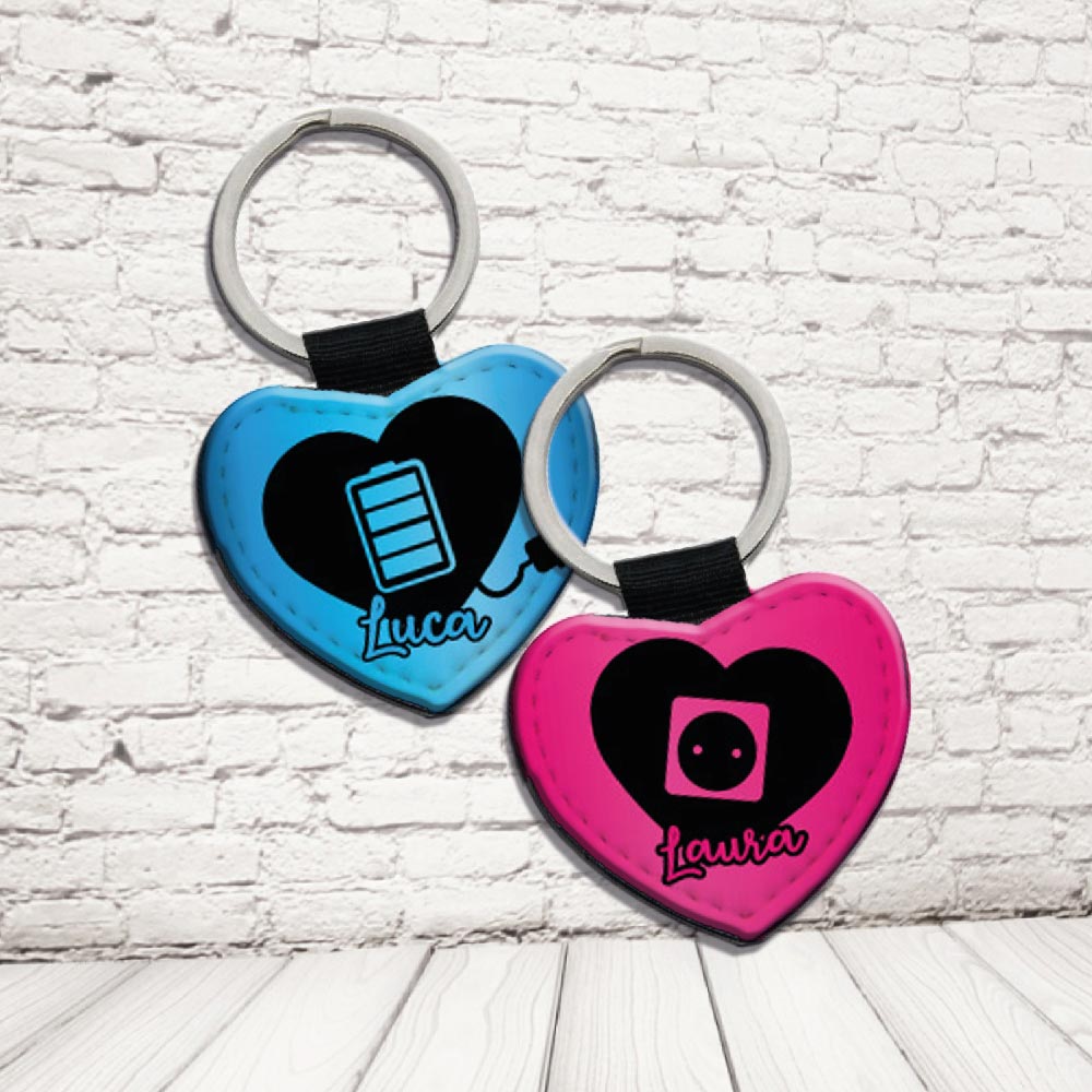 COPPIA PORTACHIAVI ''AMORE RICARICA''