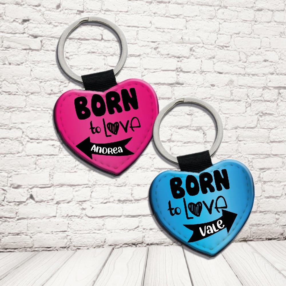 COPPIA PORTACHIAVI ''born to love'