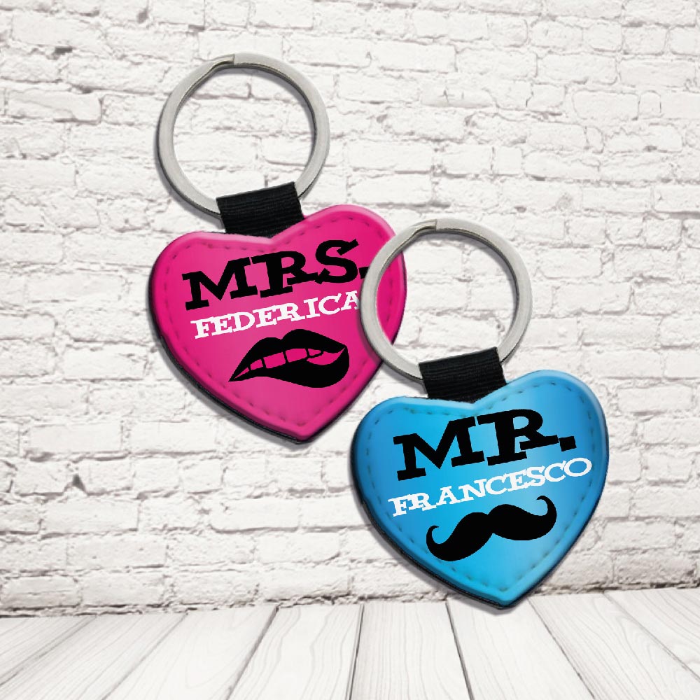 COPPIA PORTACHIAVI ''MR AND MRS BAFFI''