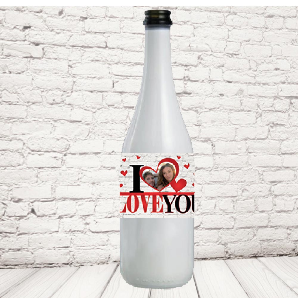 BOTTIGLIA ''cuori LOVE CORNICE FOTO'