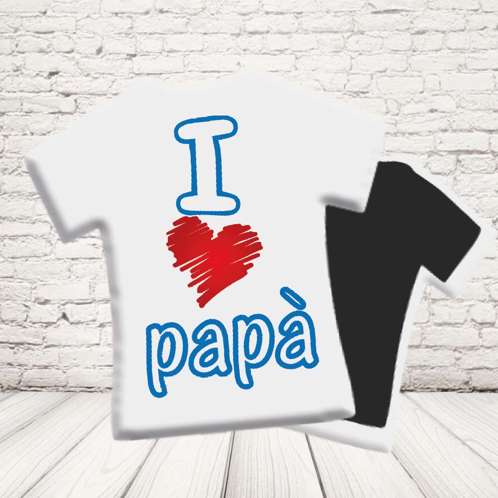 CALAMITA MAGLIETTA ''I LOVE DAD CUORE''