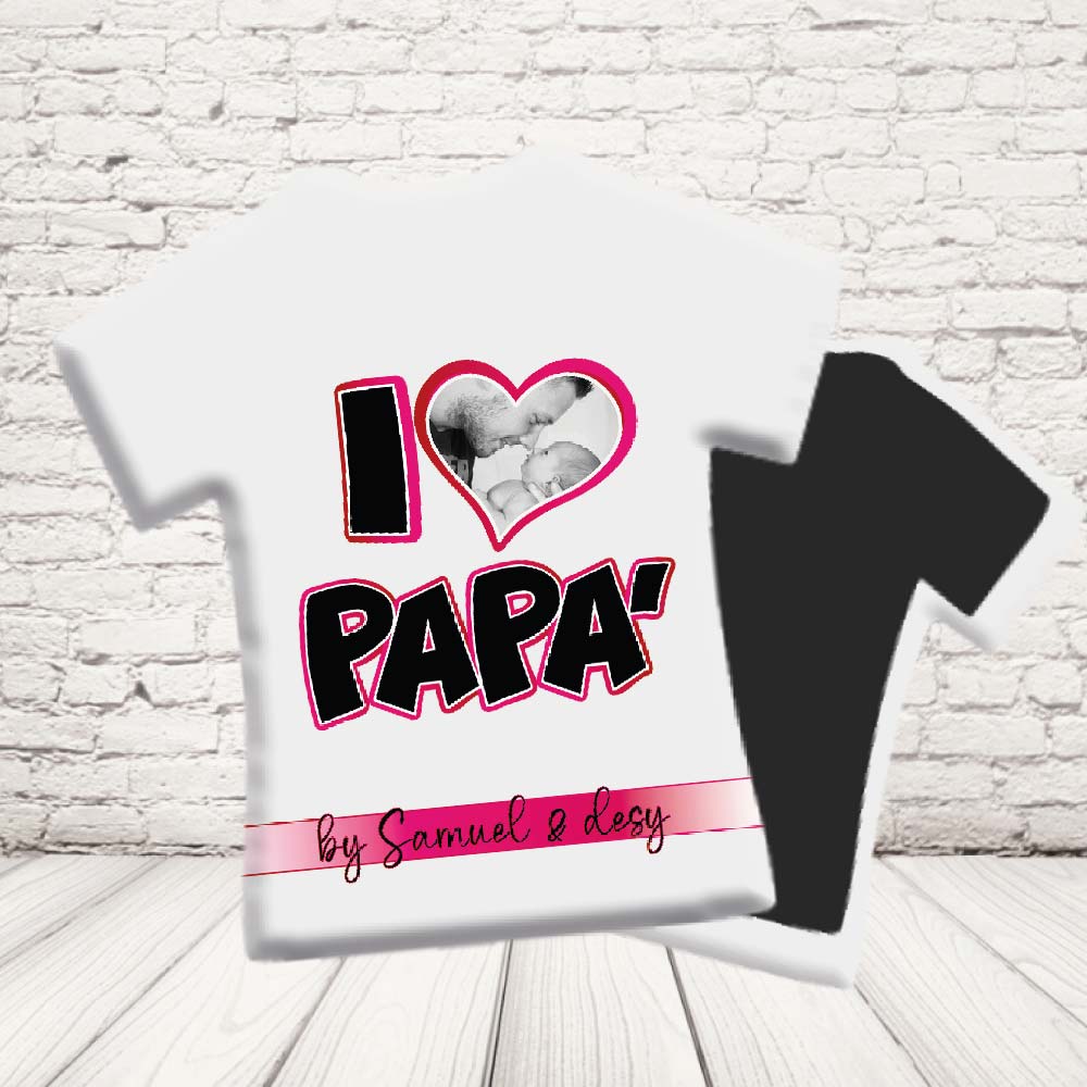 CALAMITA MAGLIETTA ''LOVE CUORE ROSA''