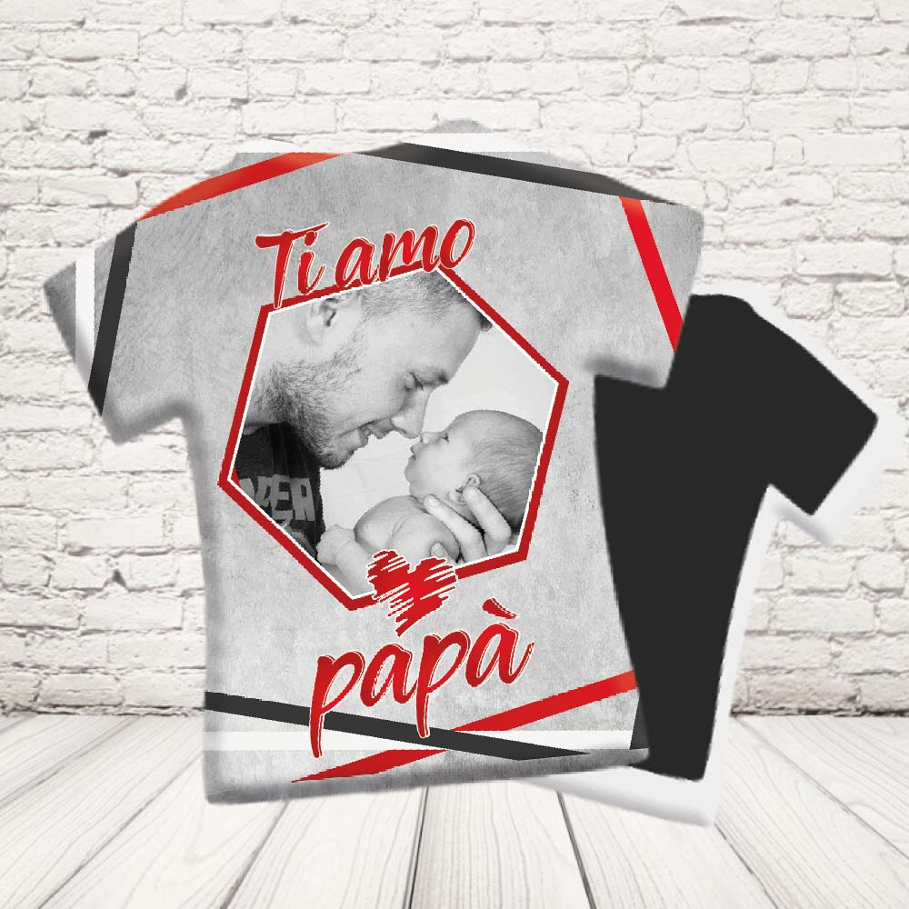 CALAMITA MAGLIETTA ''DAD CORNICE ROSSA''