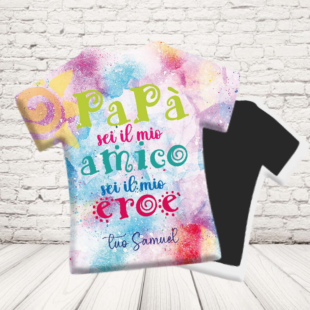 CALAMITA MAGLIETTA ''DAD AMICO DAD EROE''