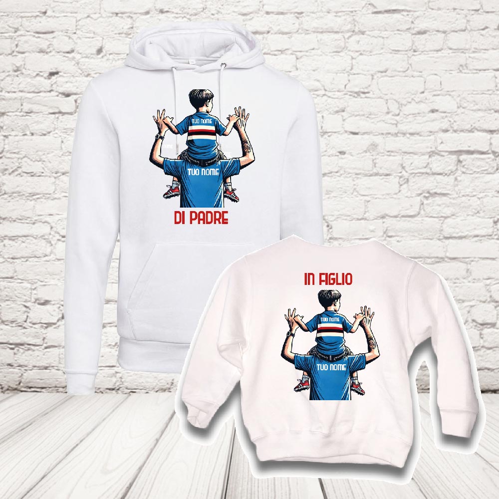 COPPIA felpe sampdoria bianco