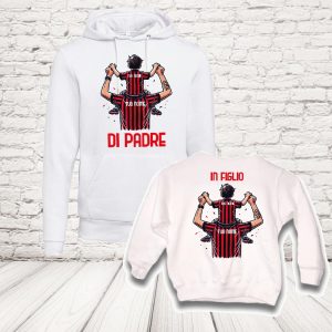 COPPIA felpe milan bianco