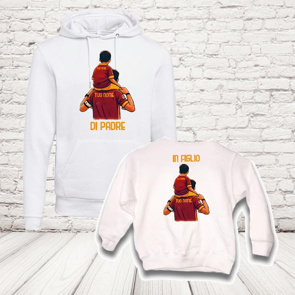 COPPIA felpe Romanisti bianco