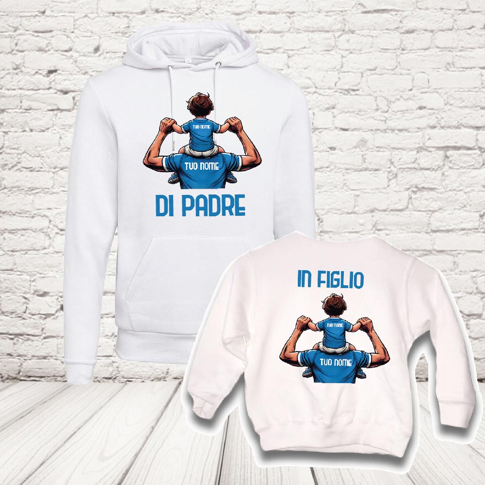 COPPIA felpe napoli BIANCO