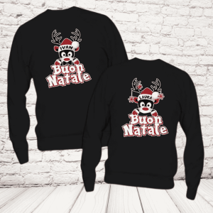 Coppia Felpe Nere Renne