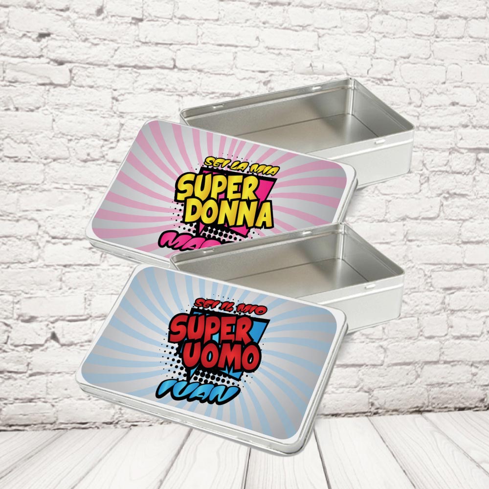 SCATOLINE LATTA '' SUPER UOMO E DONNA'' RETT