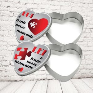 SCATOLINE LATTA ''PEZZO MANCANTE '' CUORE