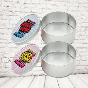 SCATOLINE LATTA '' SUPER UOMO E DONNA'' CERCHIO