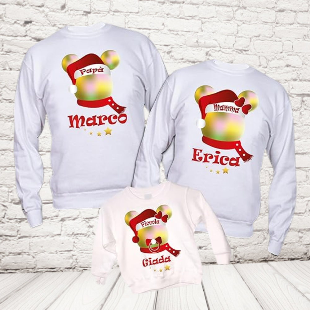 tris felpe topolino bianche