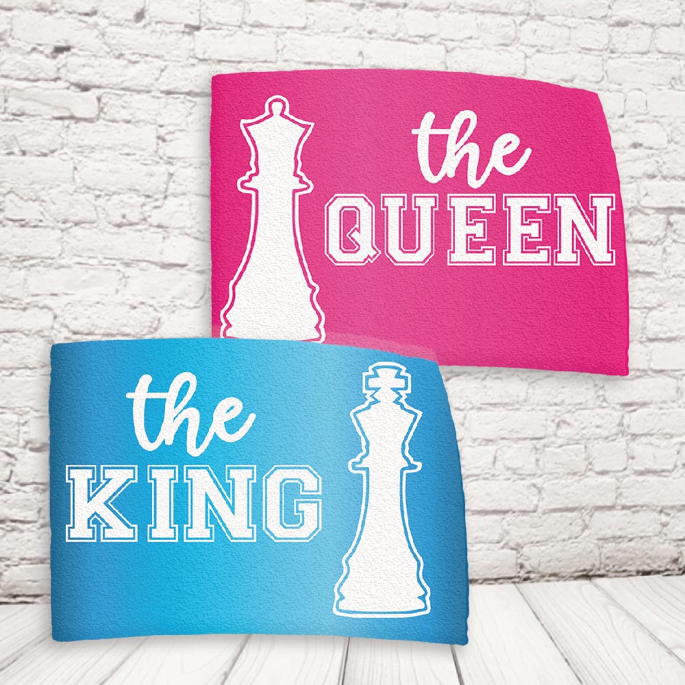 TOVAGLIETTE ''KING E QUEEN SCACCHI''