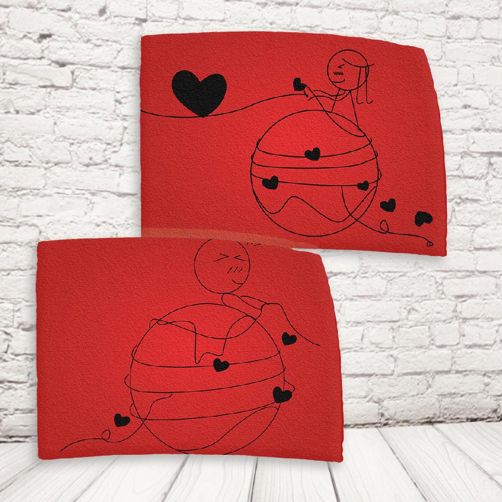 TOVAGLIETTE ''AMORE GOMITOLO'