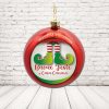 Palla di Natale Decorativa Personalizzata con Nome Famiglia Foto Addobbi Natalizi Pallina per Albero Idea regalo ''ELF PIEDINI''