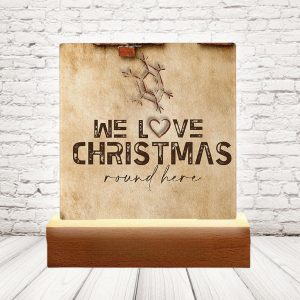 LAMPADA LED ''LOVE CHRISTMAS FIOCCO''