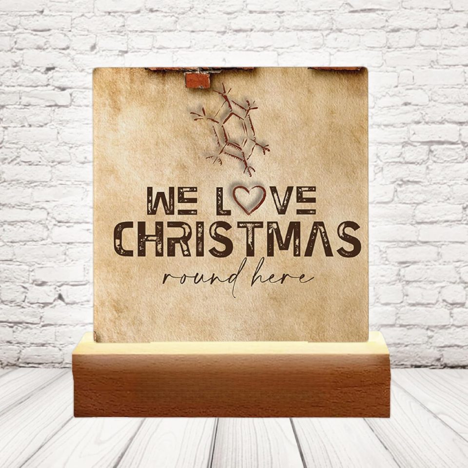 LAMPADA LED ''LOVE CHRISTMAS FIOCCO''
