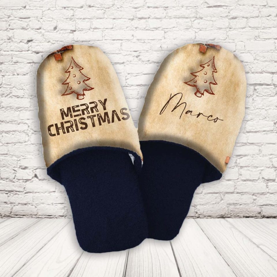 PANTOFOLE ''LOVE CHRISTMAS TREE''
