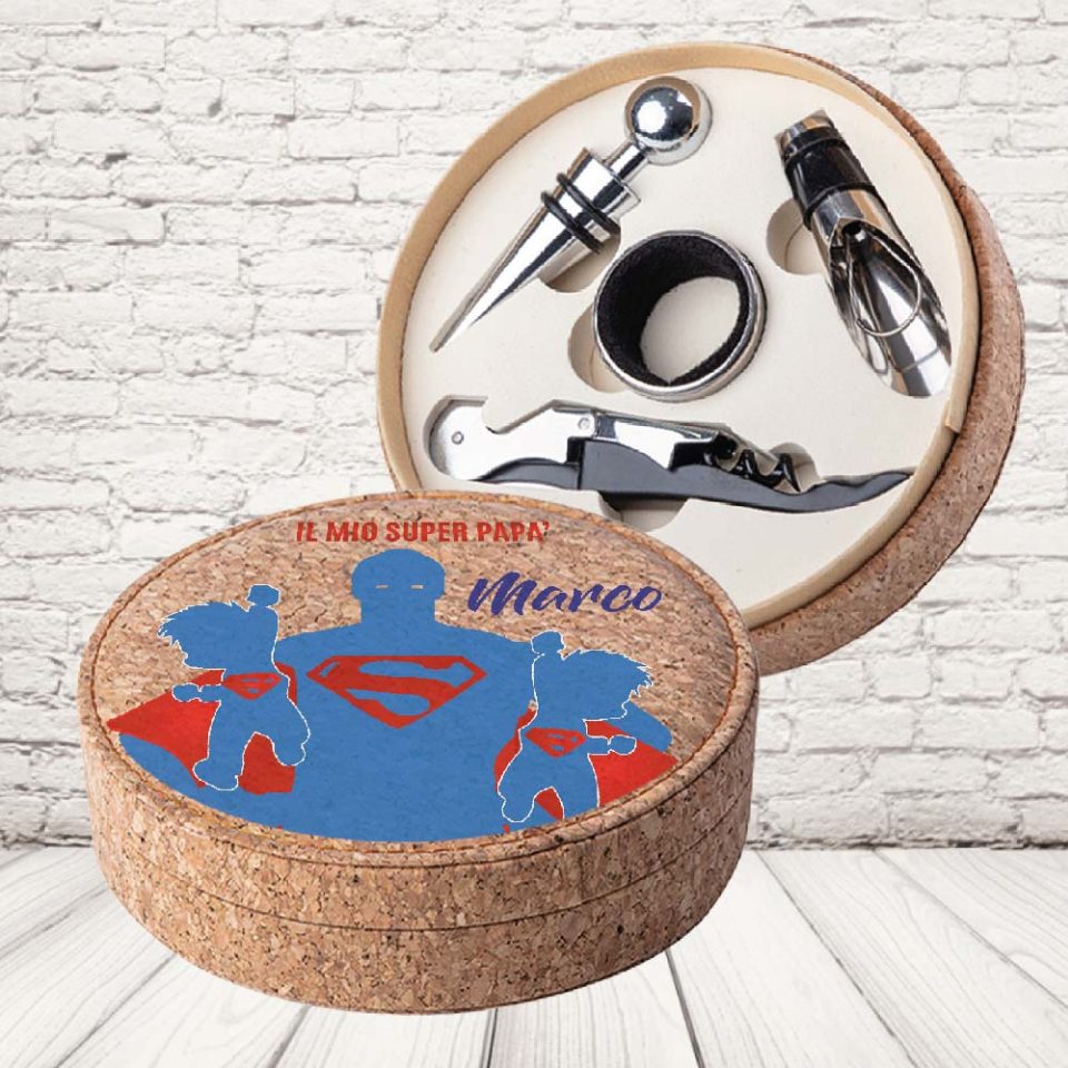 SET VINO SUGHERO ''DAD SUPEREROE''