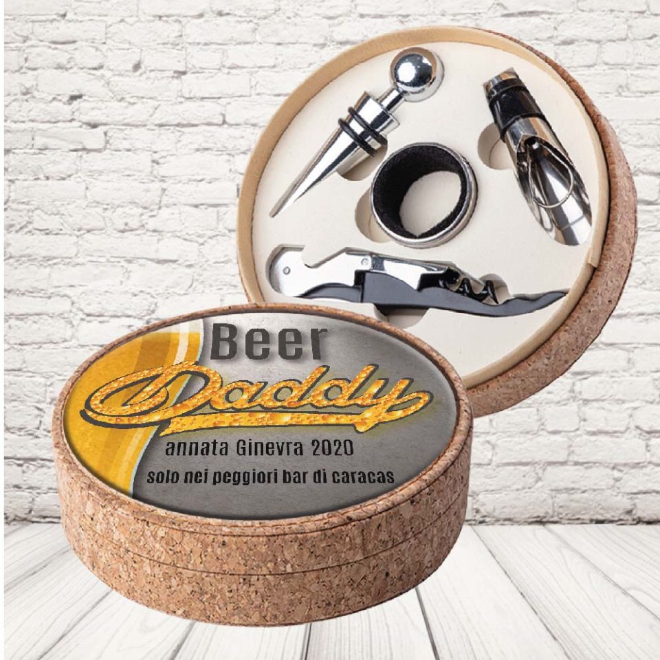 SET VINO SUGHERO ''BEER DADDY''