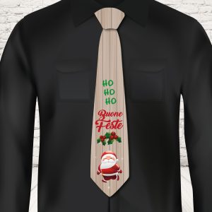 CRAVATTA NATALE ''BABBO CARTOON''