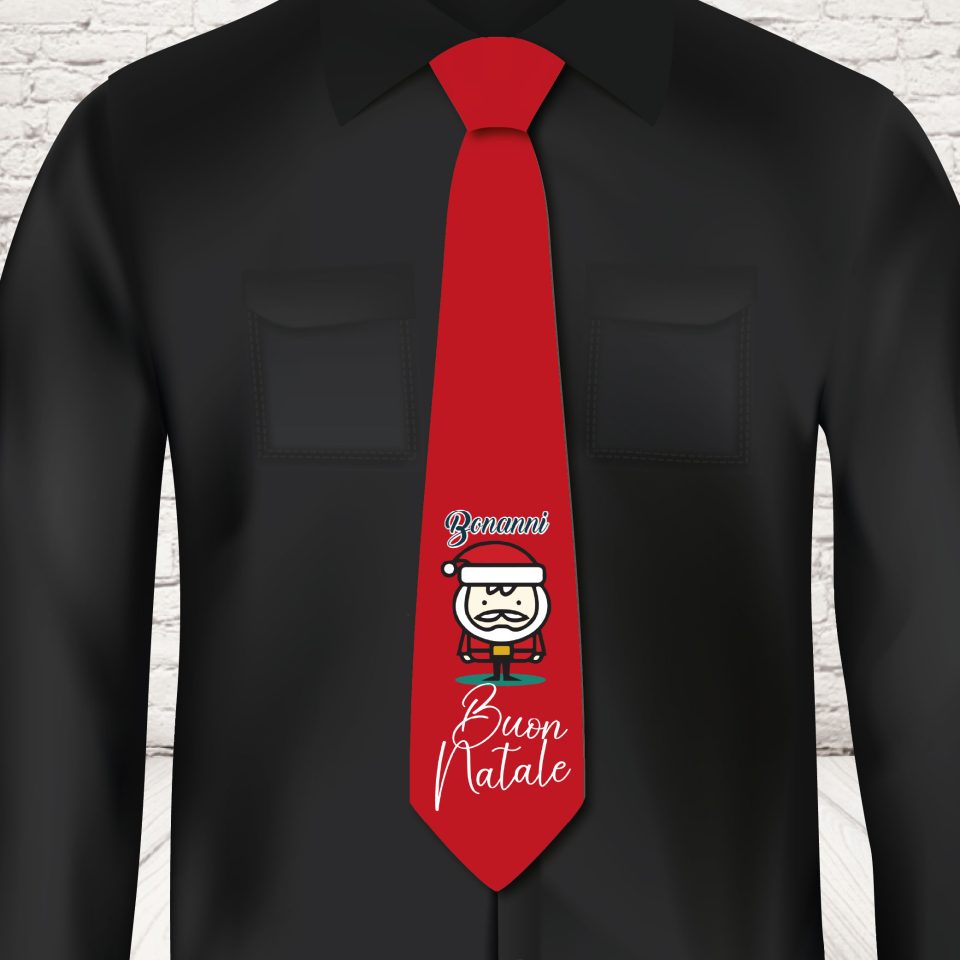CRAVATTA NATALE ''SUPER BABBO CARTOON''