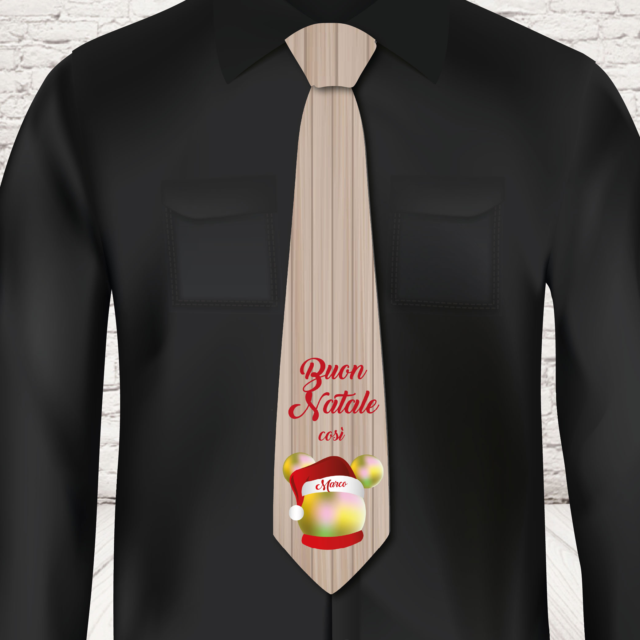 CRAVATTA NATALE ''TOPINO CHRISTMAS''