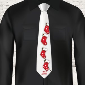 CRAVATTA NATALE ''CALZE APPESE''