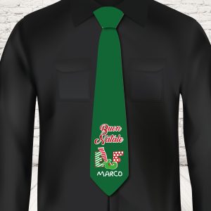 CRAVATTA NATALE ''ELF PIEDI FAMILY''
