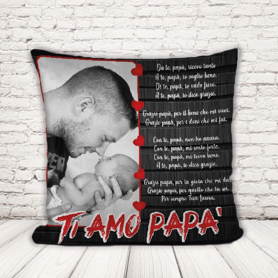 CUSCINO ''DAD MATTONI FOTO''