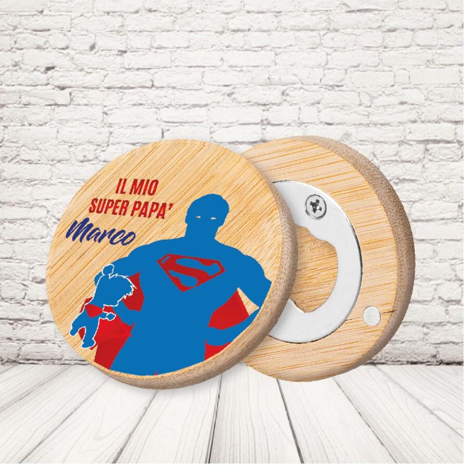 STAPPINO LEGNO 'DAD SUPER EROE'