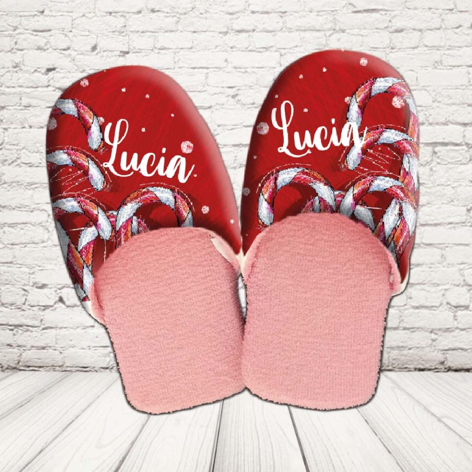 PANTOFOLE DONNA ''CHRISTMAS CANDY''