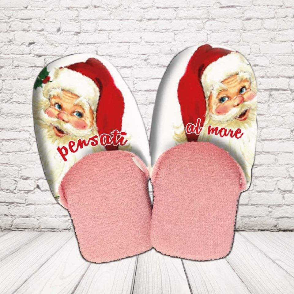 PANTOFOLE DONNA ''SANTA CLAUS FESTE''