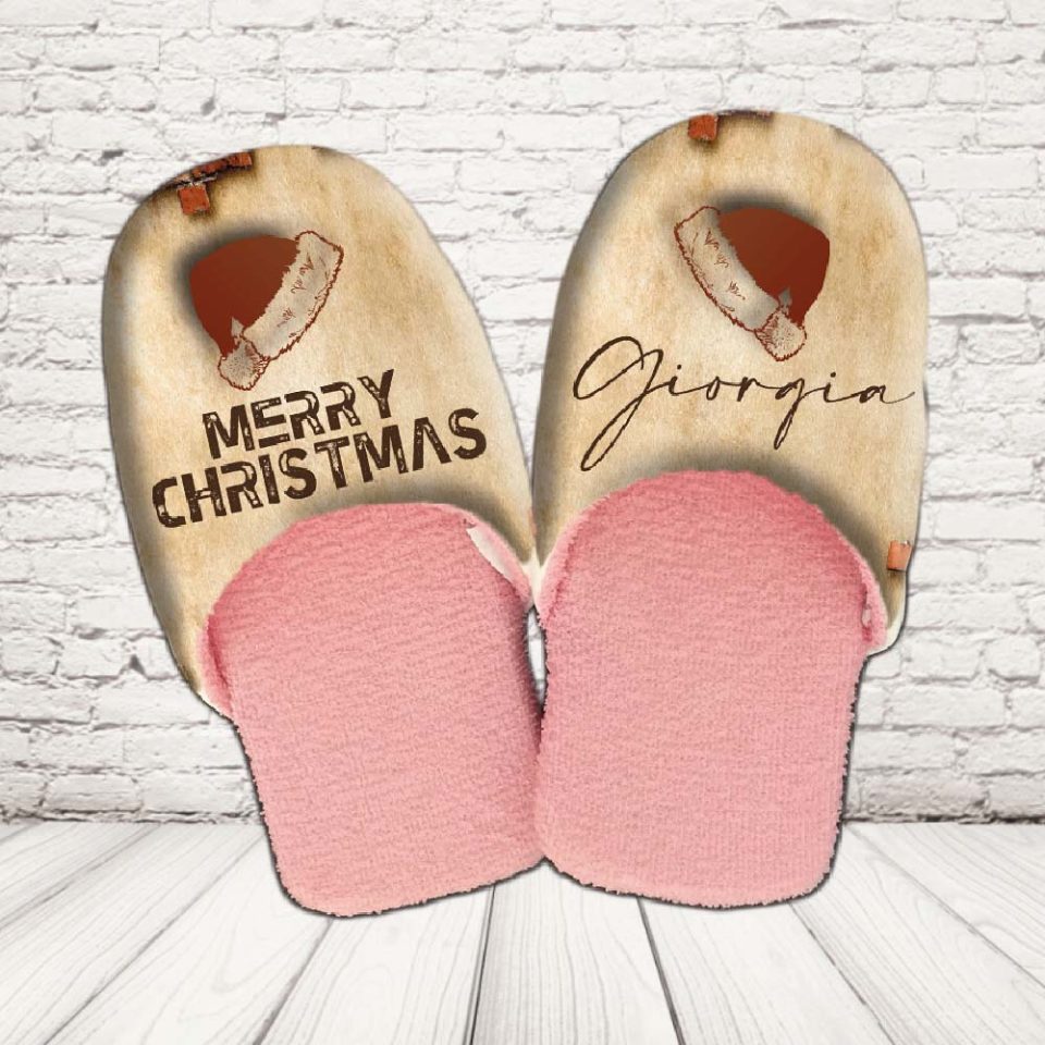 PANTOFOLE DONNA ''LOVE CHRISTMAS CAP''