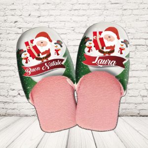 PANTOFOLE DONNA ''BABBO PACCO REGALO''