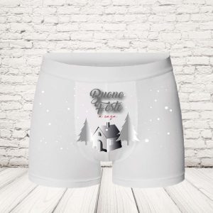 BOXER ''NEVE ALLA PORTA'' BIANCO
