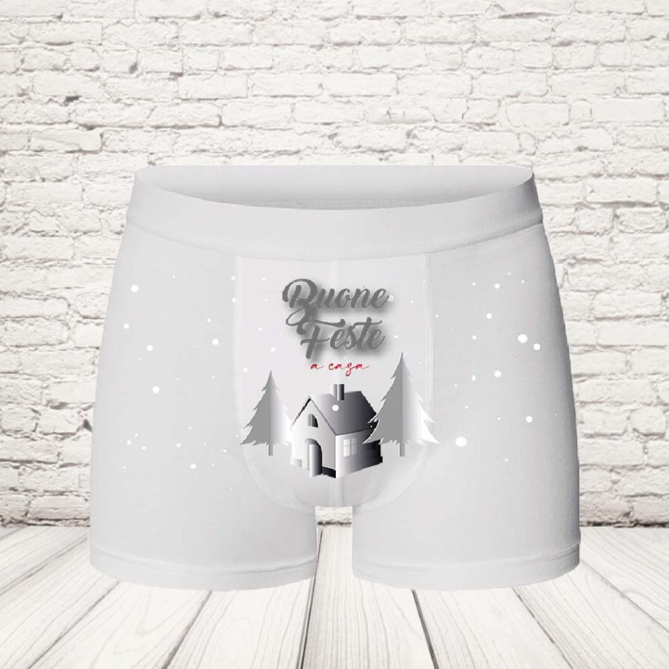 BOXER ''NEVE ALLA PORTA'' BIANCO