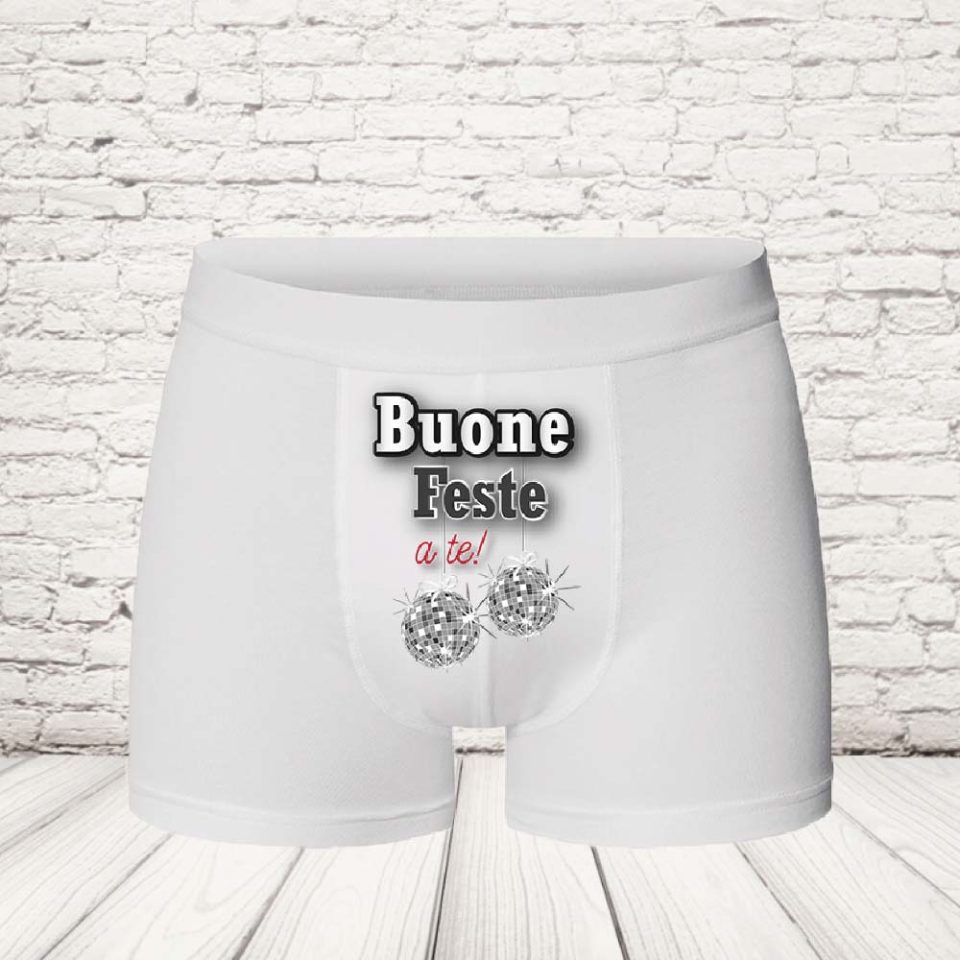 BOXER ''CHRISTMAS BALL'' BIANCO